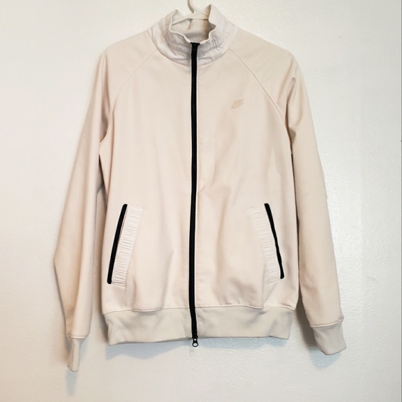 Nike Jackets & Blazers - Nike white black zip up jacket